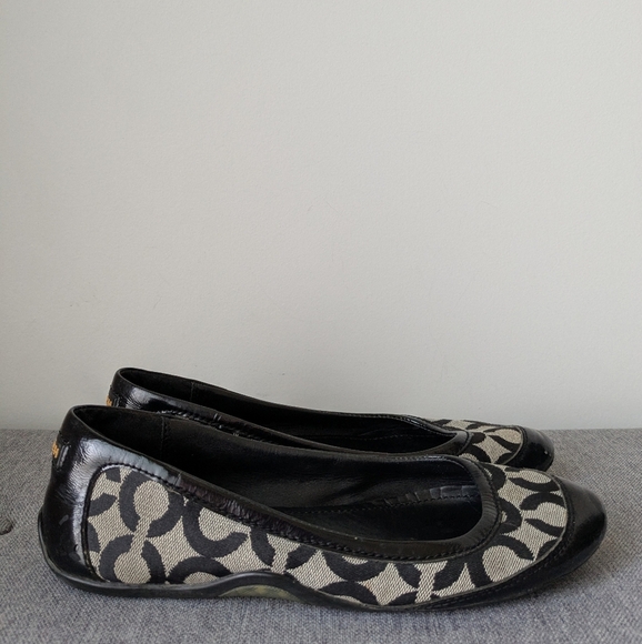 Coach Ballet Flat - signature grey smoke CC size 8 - Picture 1 of 8